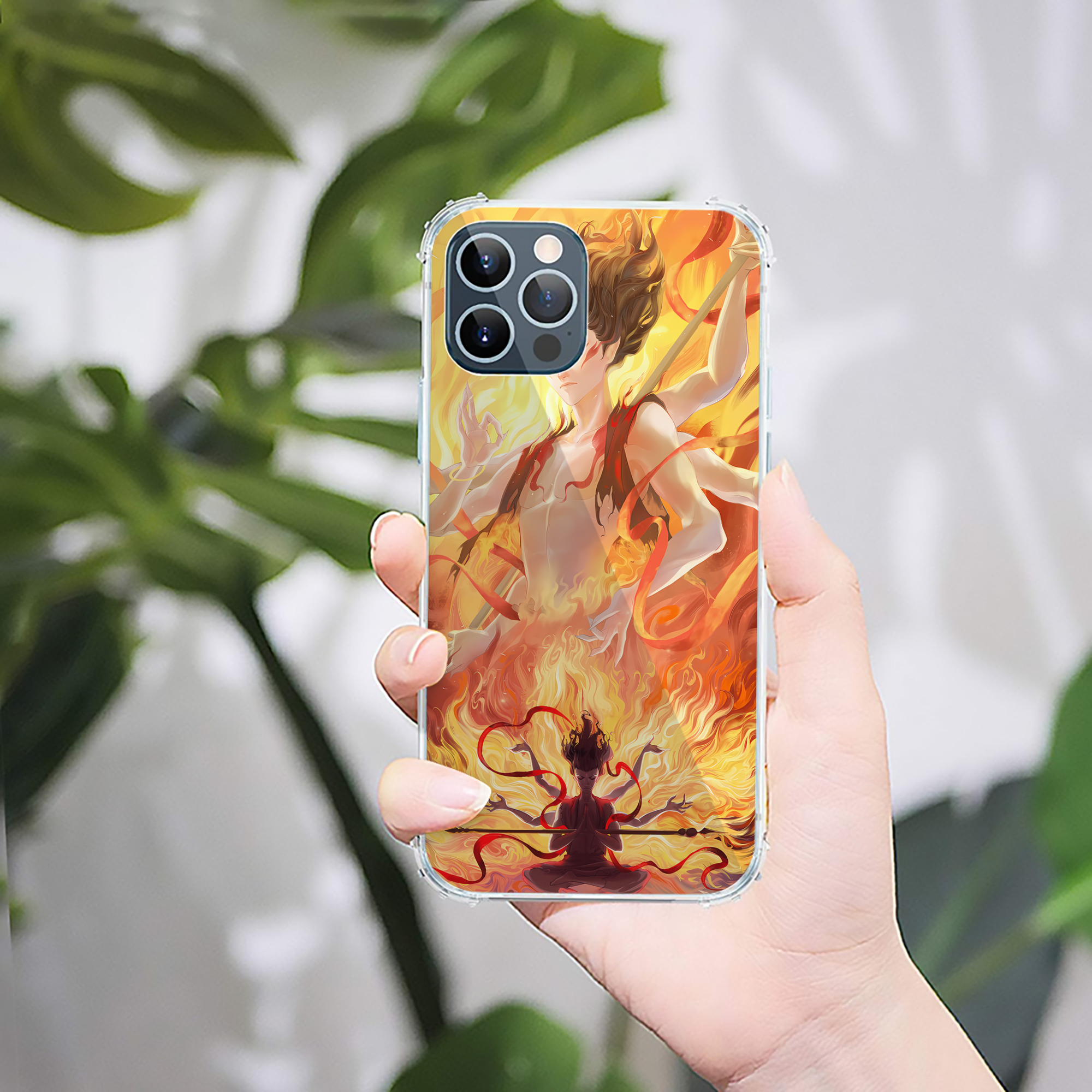（画像用） Ne Zha 2 ナタ 魔童の大暴れ 【iPhone 12シリーズ対応】透明スマホケース（クリアソフトケース）